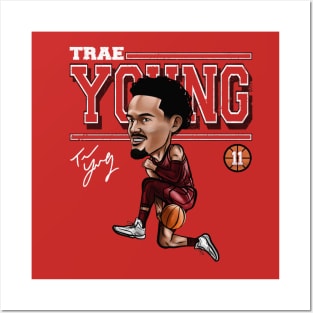 Trae Young Atlanta Cartoon Posters and Art